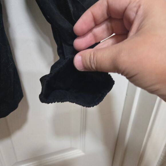 J.Crew Black Smocked Puff Sleeve Top Square Neck Blouse Size 2 - Picture 7 of 9